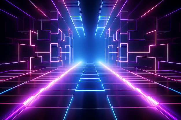 Abstract Neon Lights Background