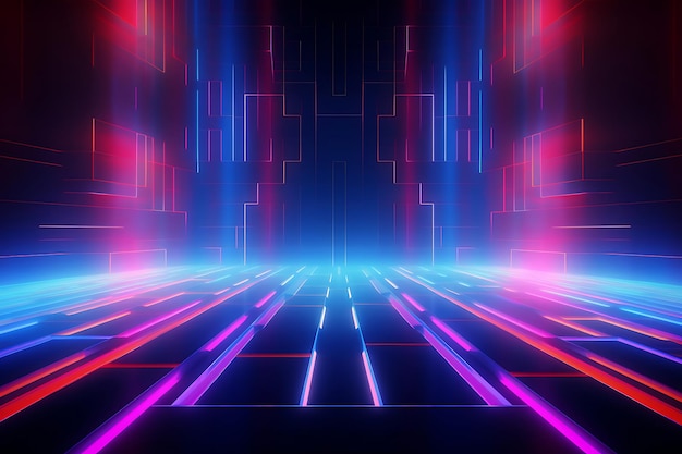 Abstract Neon Lights Background