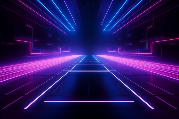 Abstract Neon Lights Background