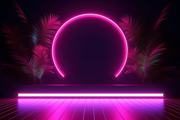 Abstract Neon Lights Background