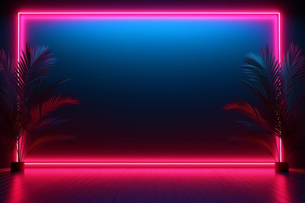 Abstract Neon Lights Background