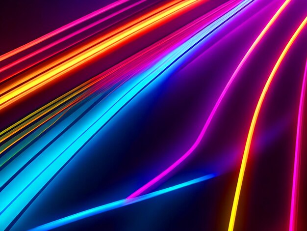 Abstract neon lines background image downloade