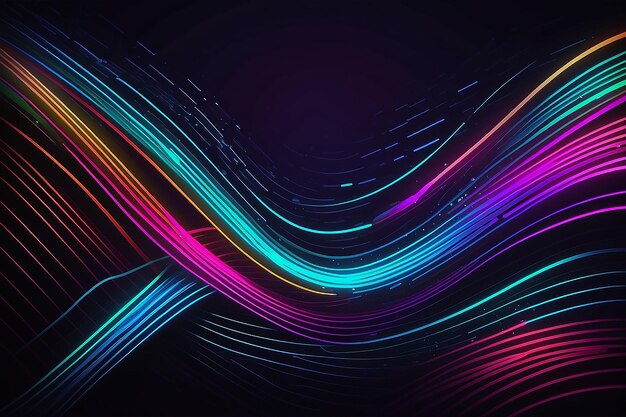 Abstract neon lines background