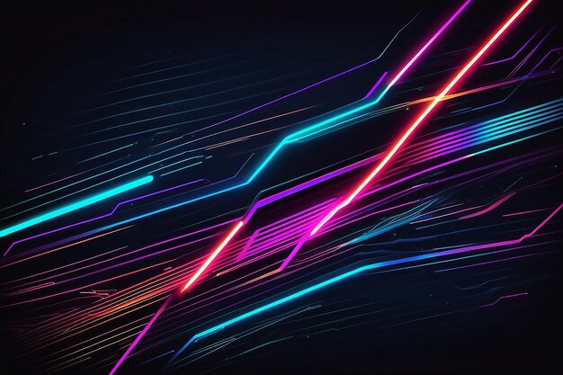 Abstract neon lines background