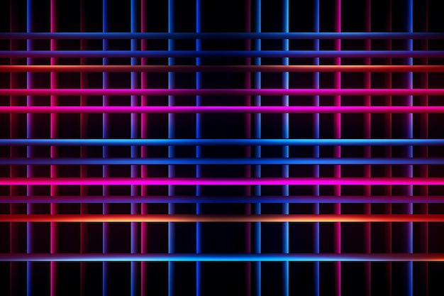 Photo abstract neon lines wallpaper