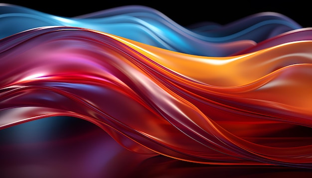 Abstract neon liquid wave Background