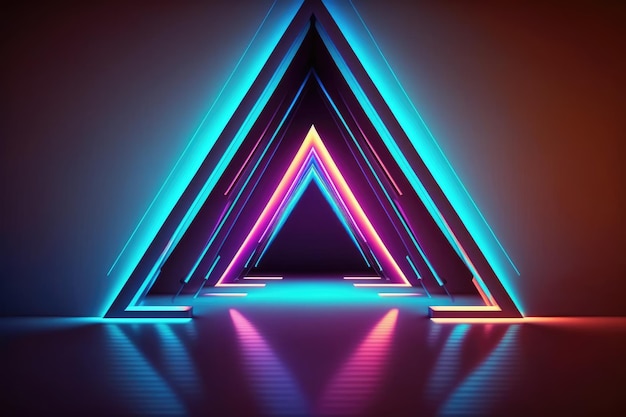 Abstract neon shapes