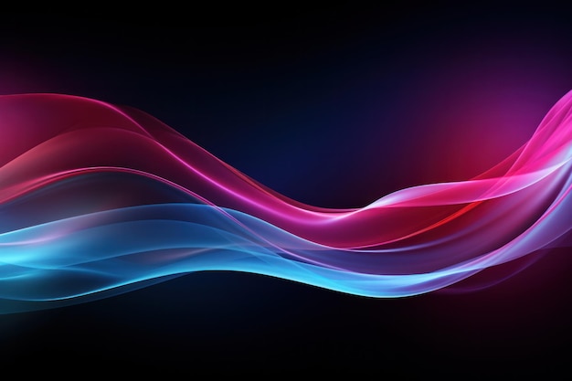 Abstract Neon Wave background Illustration AI GenerativexA