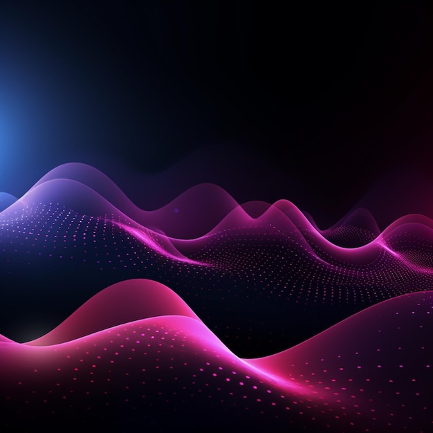 Abstract neon wave background