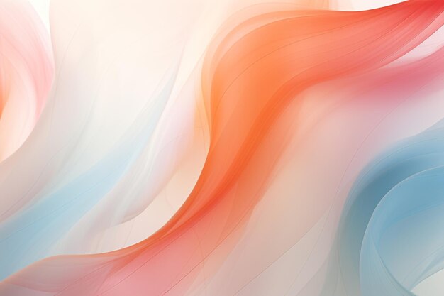 Abstract neon wave of soft light tones
