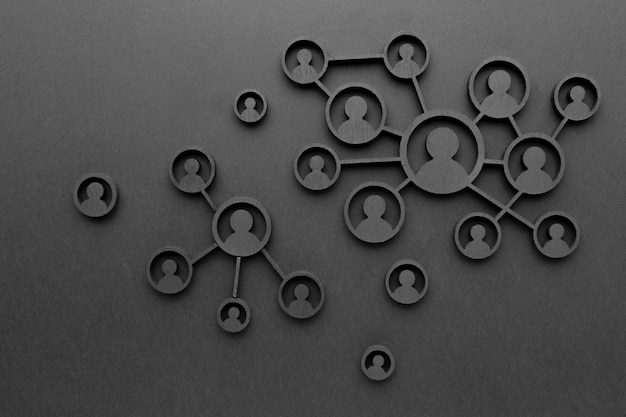 Abstract netwerkconcept stilleven assortiment