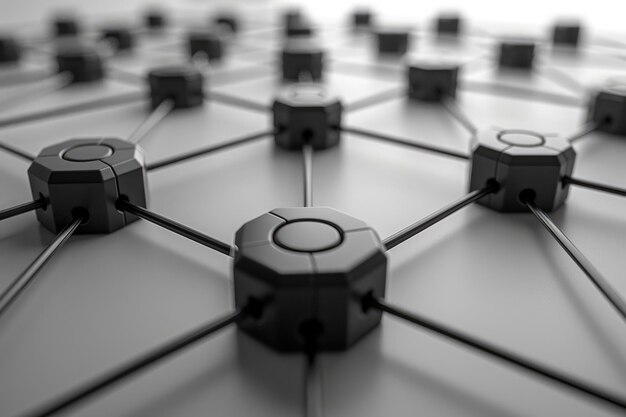 abstract network computing circular dots connected with colorful lines background wallpaper design images