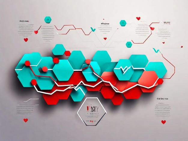 Abstract network connection concept with hexagons and wave Big data visualization social networking and data transfer Science and technology background Vector illustration