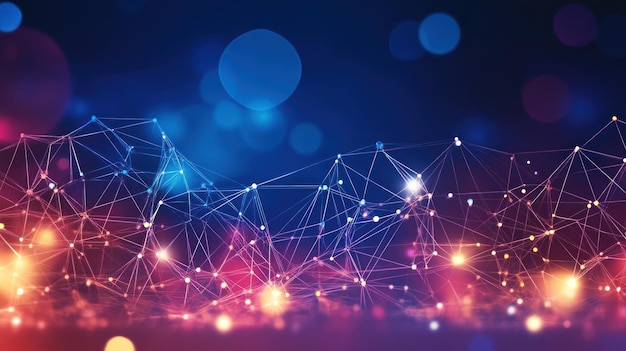 abstract network connection digital data flow illuminated nodes plexus structure global network technological background futuristic design data visualization network topology connected world