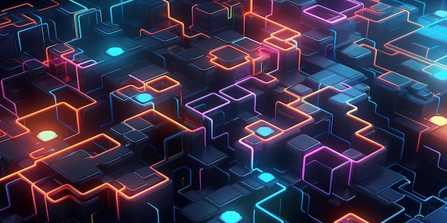 Abstract neural network connection background