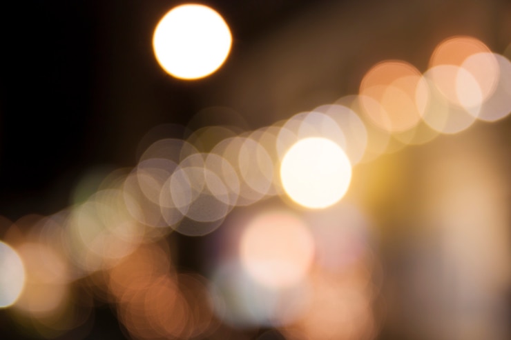 Photo 추상 밤 크리스마스 bokeh 빛