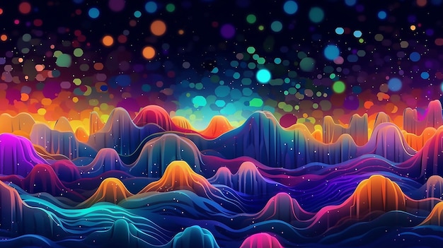 Abstract night illustration multi color backdrop background