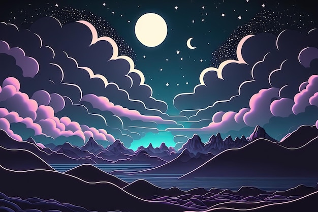 Abstract night sky for background