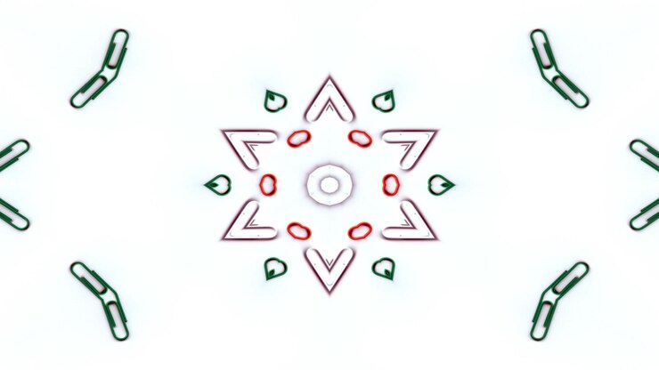 फोटो abstract numbers and letters concept symmetric pattern ornamental decorative kaleidoscope movement geometric circle and star shapes