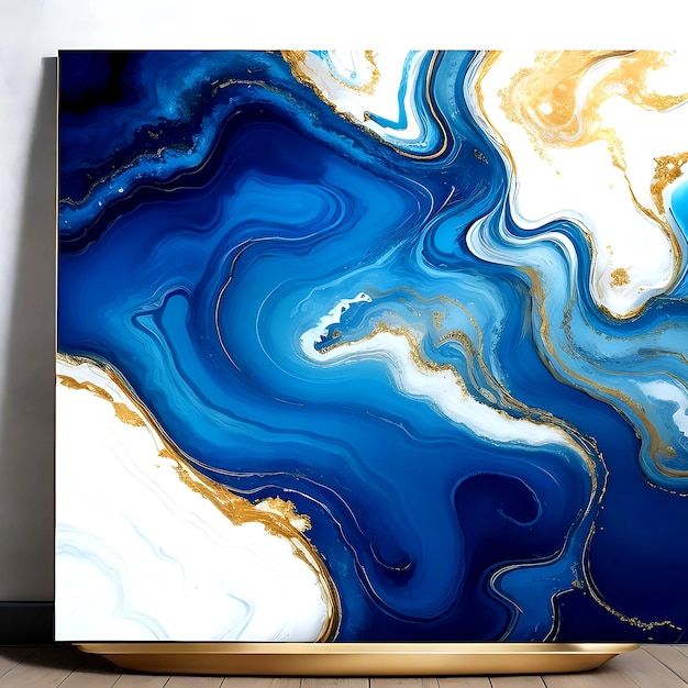 Abstract ocean ART Natural Luxury Style incorporates the swirls of marble ai generated