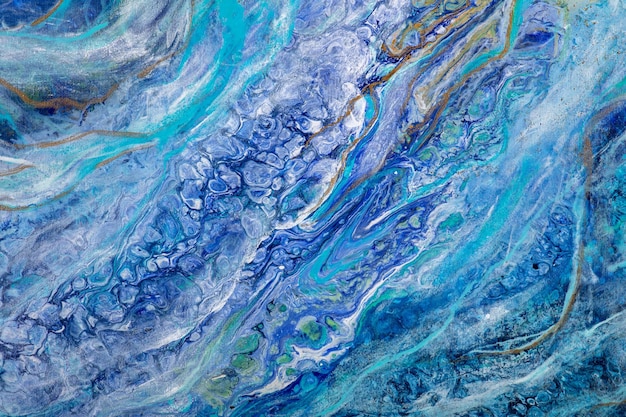 Photo abstract ocean art style incorporates the swirls of marble