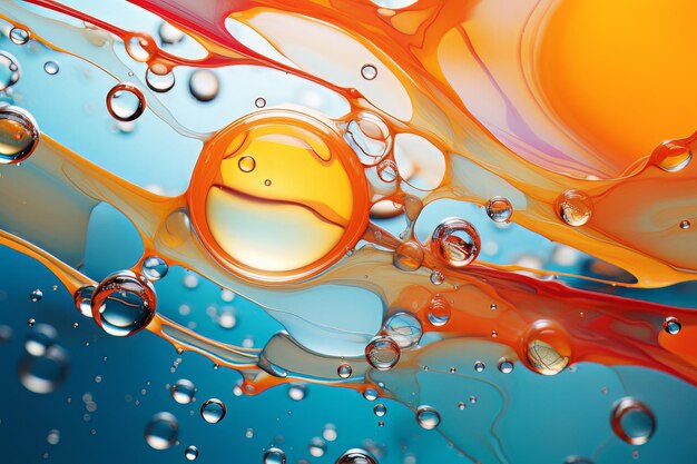 abstract oil bubble copy space background