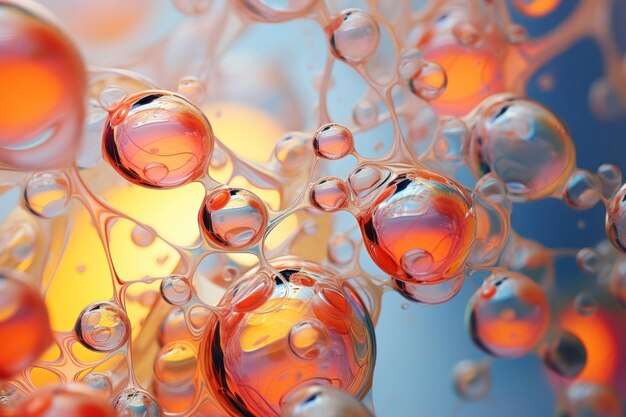 Photo abstract oil bubbles