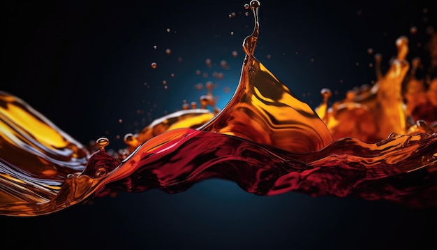 Abstract oil drops Generative AI