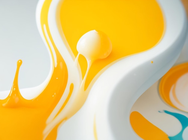 Abstract oil paint citrus bliss in edible hues