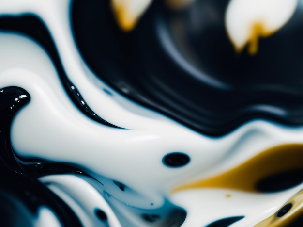 Foto pittura a olio astratta sogni di ebano in un'eleganza tagliente