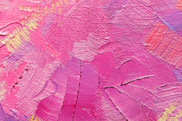 Абстрактная текстура масляной краски на фоне холста
