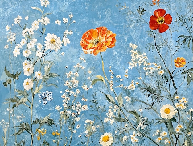 abstract oil painting flowers wallpaper art oil painting background