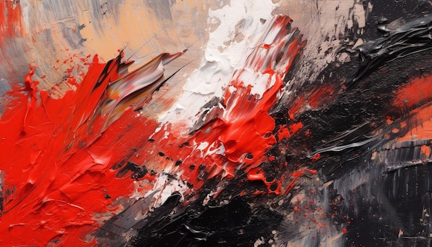 абстрактные обои текстуры картины маслом с белыми красными и черными мазками