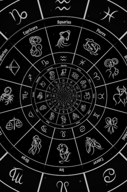 Abstract old conceptual background on mysticism astrology fantasy black