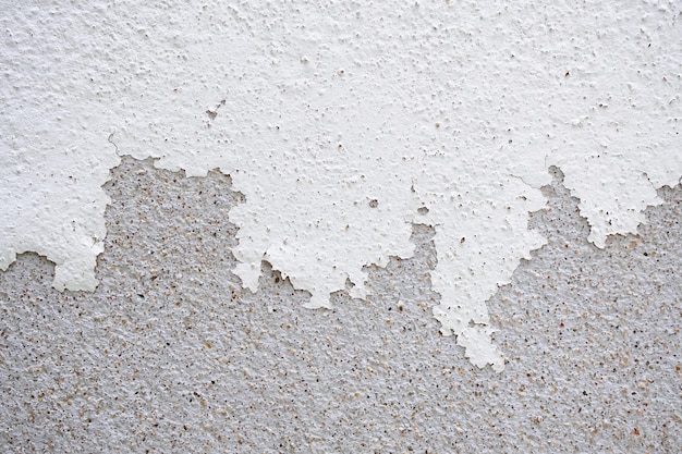 Abstract old white concrete wall with peeling paint