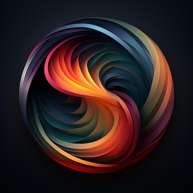 abstract ontwerp met gevuld cirkelmateriaal op achtergrond in contrastkleur