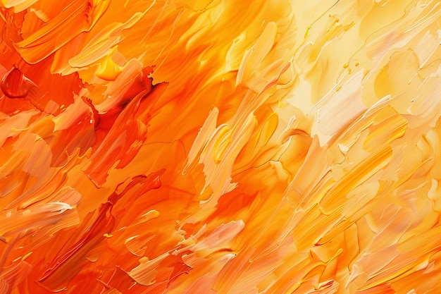 Photo abstract orange acrylic painting background generative ai