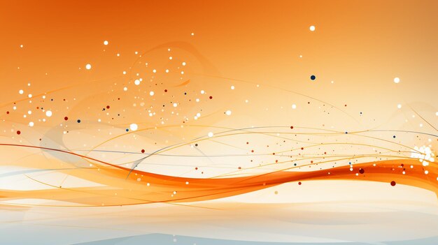 Abstract orange background Geometric element design with dots decoration