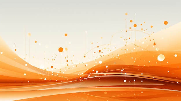 Abstract orange background Geometric element design with dots decoration