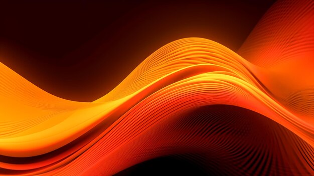Abstract orange background with lines generative ai