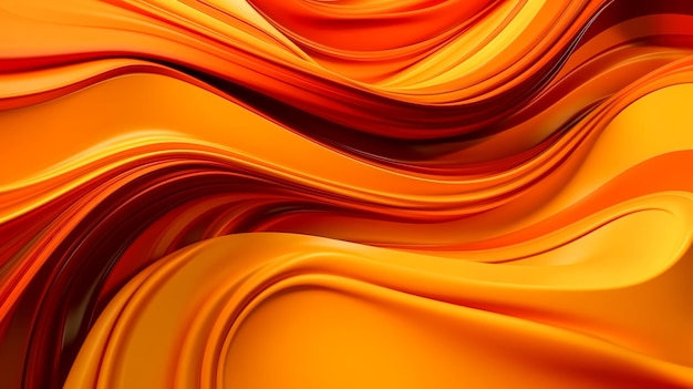 抽象的なオレンジ色の背景にライン生成 ai