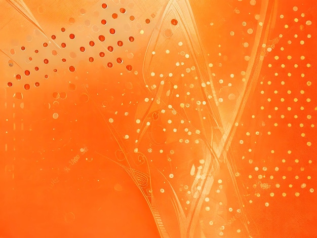 オレンジ色の抽象的な背景に線とハーフトーン効果
