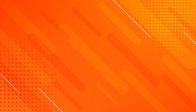 Photo abstract orange background with lines and halftone effect