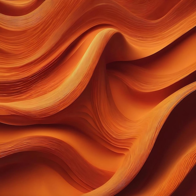 Abstract orange background with smooth waves