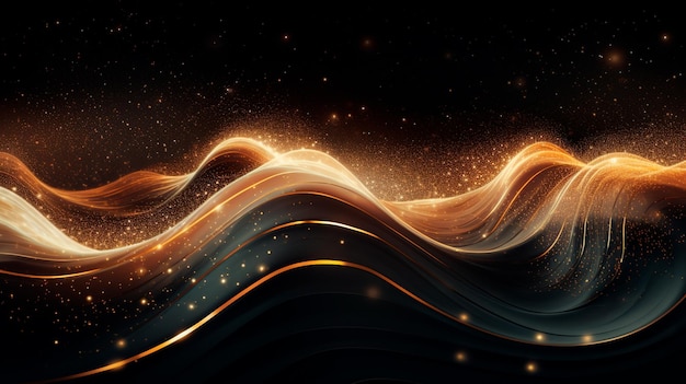 abstract orange and black background Generative AI