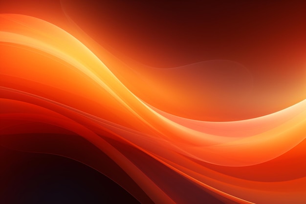 Abstract orange and black background with a curved design generative ai