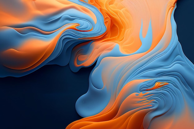 Абстрактный оранжевый синий фон для баннера шаблон обои плакат элегантный веб сайт стена генеративный ай