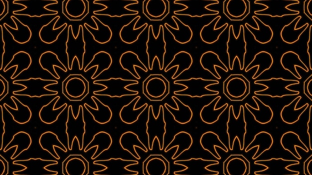 Abstract orange geometric seamless pattern background Premium Photo