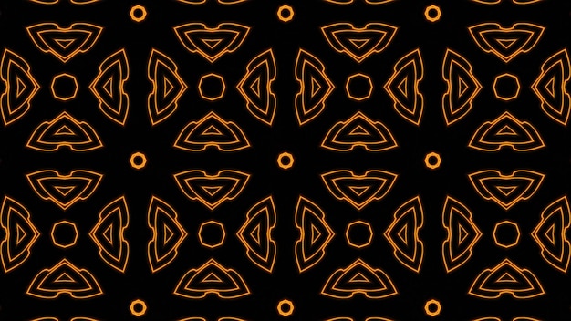 Abstract orange geometric seamless pattern background Premium Photo