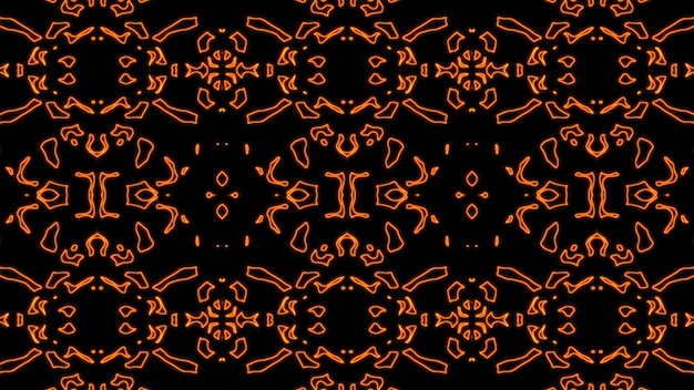 Abstract orange geometric seamless pattern background Premium Photo